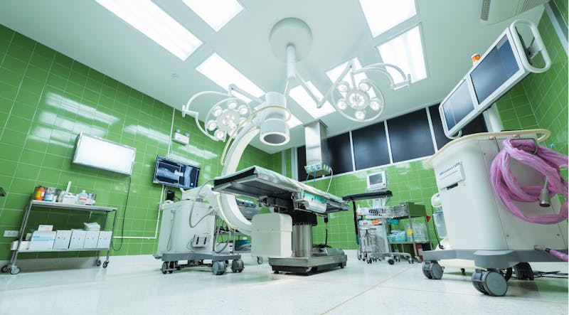 Modern ambulatory surgery center operating room with advanced equipment