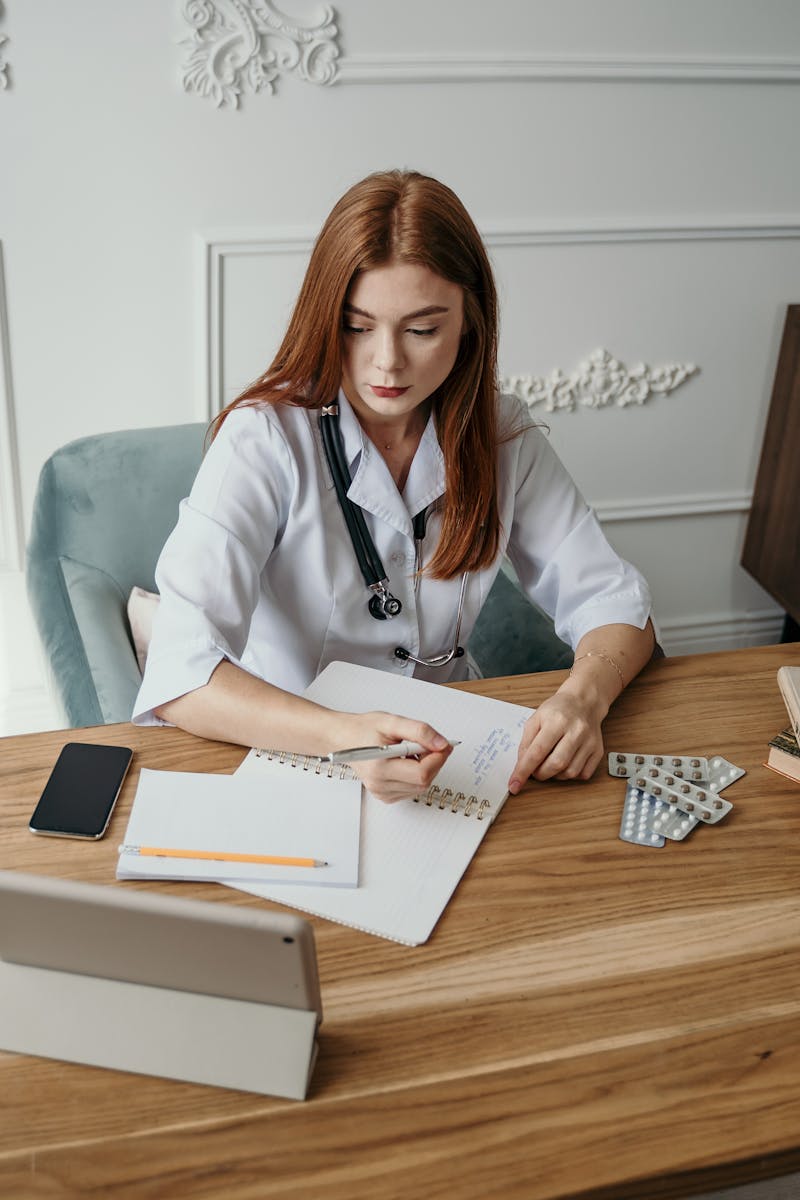 Medical professionals collaborating on patient care plans in hospital